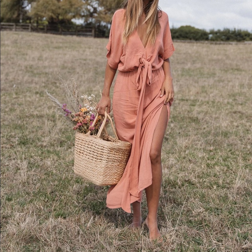HAZEL & FOLK MELODY MAXI DRESS | DUSTY ROSE